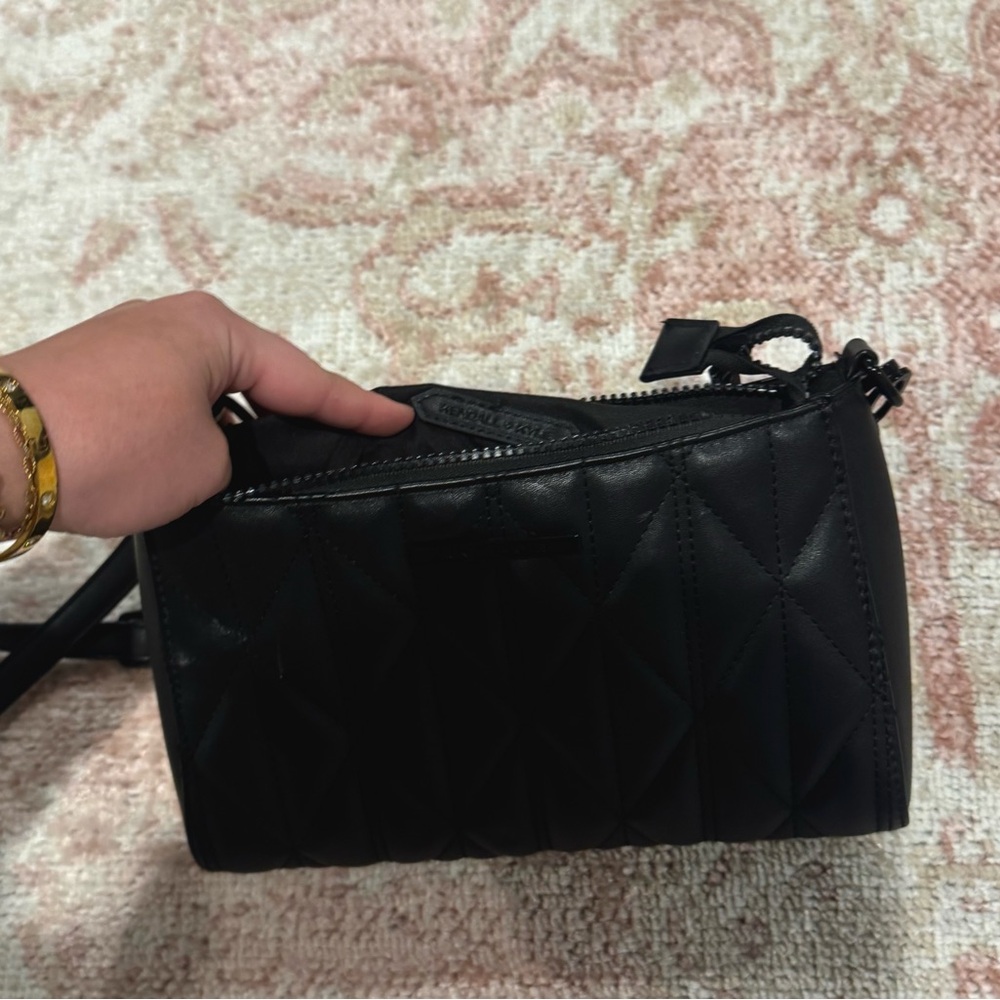 Black Quilted Chain Shoulder Bag - Picture 3 of 3